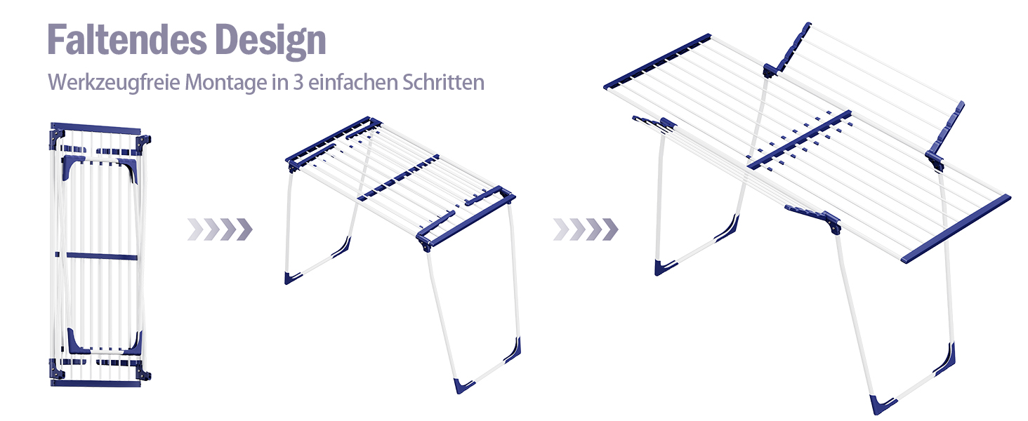 Сушарка для білизни з крилами, розкладна, з мішком для білизни та тримачем для шкарпеток, для одягу та рушників