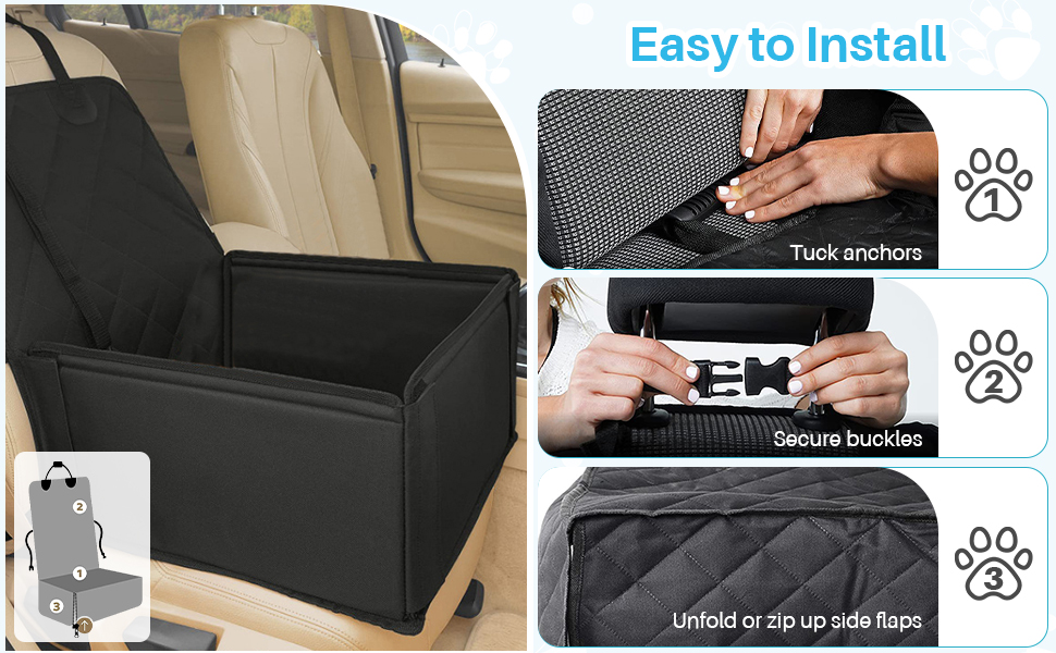 Автокрісло для собак OKYUK: водонепроникне, антиковзаюче, 2-в-1 для собак середніх та малих порід