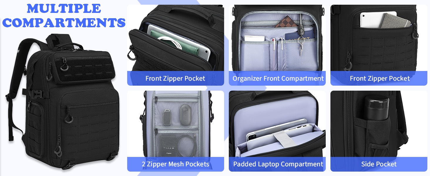 Рюкзак для камери FRETHIND: водонепроникний фоторюкзак для Canon, Nikon, Sony, дрона, об'єктива та ноутбука (з дощовиком), чорний