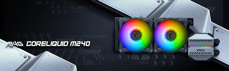 MSI MAG CoreLiquid R V2 - 240мм водяне охолодження CPU з RGB, сумісне з AMD та Intel
