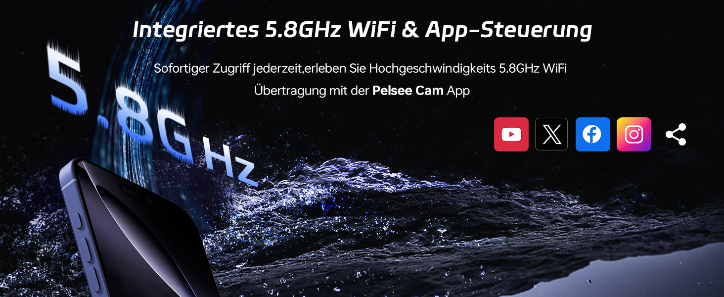 Автомобільний відеореєстратор Pelsee 4K Dashcam (передній та задній) з сенсором STARVIS 2, 3.39'' IPS дисплеєм, 24Гн паркуванням, 5.8GHz WiFi, HDR, WDR, ADAS, GPS та карткою пам'яті 64ГБ