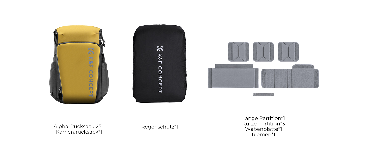 Рюкзак для фотографа K&F Concept Alpha, 25L, чорний, з відділенням для 16