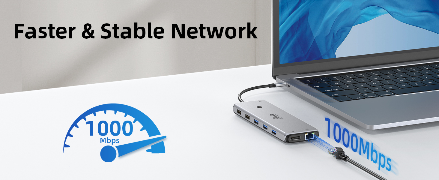 Док-станція USB-C 13-в-1 для ноутбуків: Dual Monitor, HDMI, DisplayPort, USB 3.0, Ethernet, PD 100W, SD/TF, Audio/Mic (сірий)