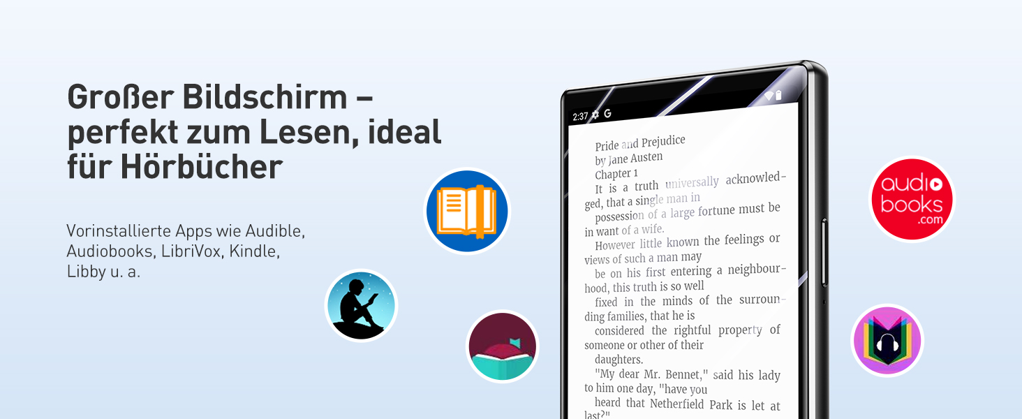 MP3 плеєр AGPTEK 128GB з Bluetooth, Wi-Fi та Android 13, 5