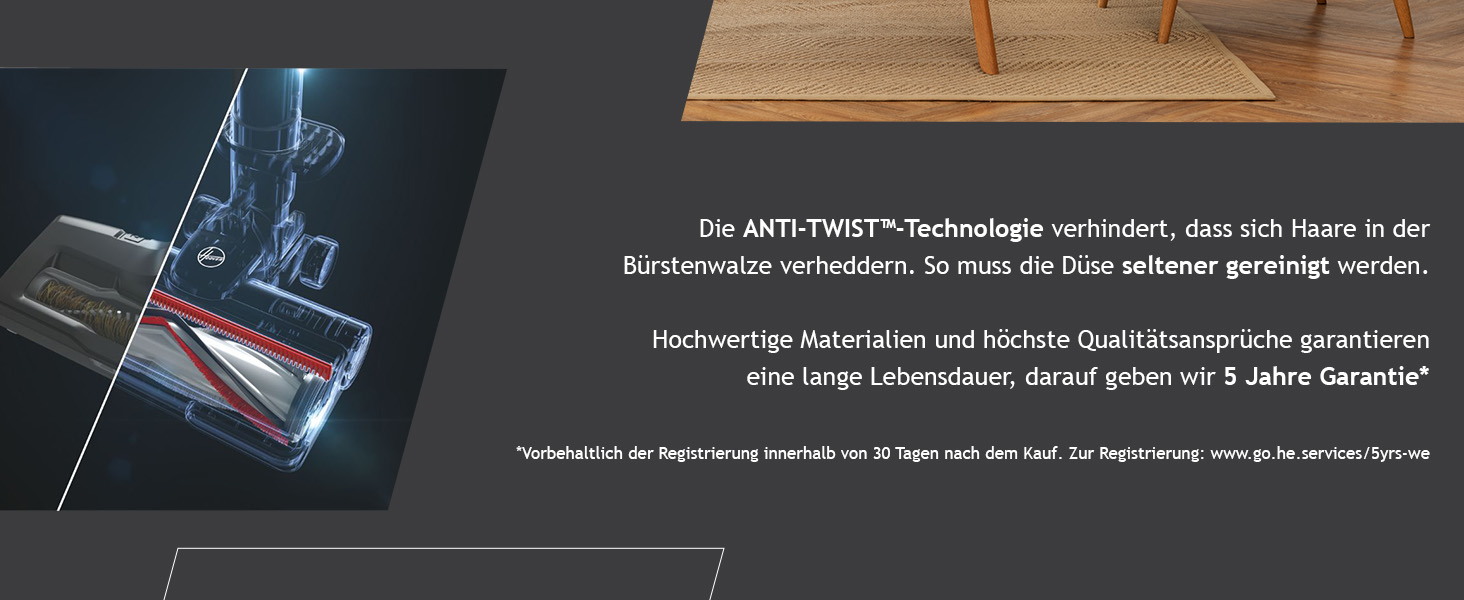 Бездротовий акумуляторний пилосос Hoover HF9 I Безсумнівна потужність та автономність до 60 хвилин I Підходить для всіх типів підлоги з LED-підсвічуванням та антизаплутувальною насадкою I 1 акумулятор