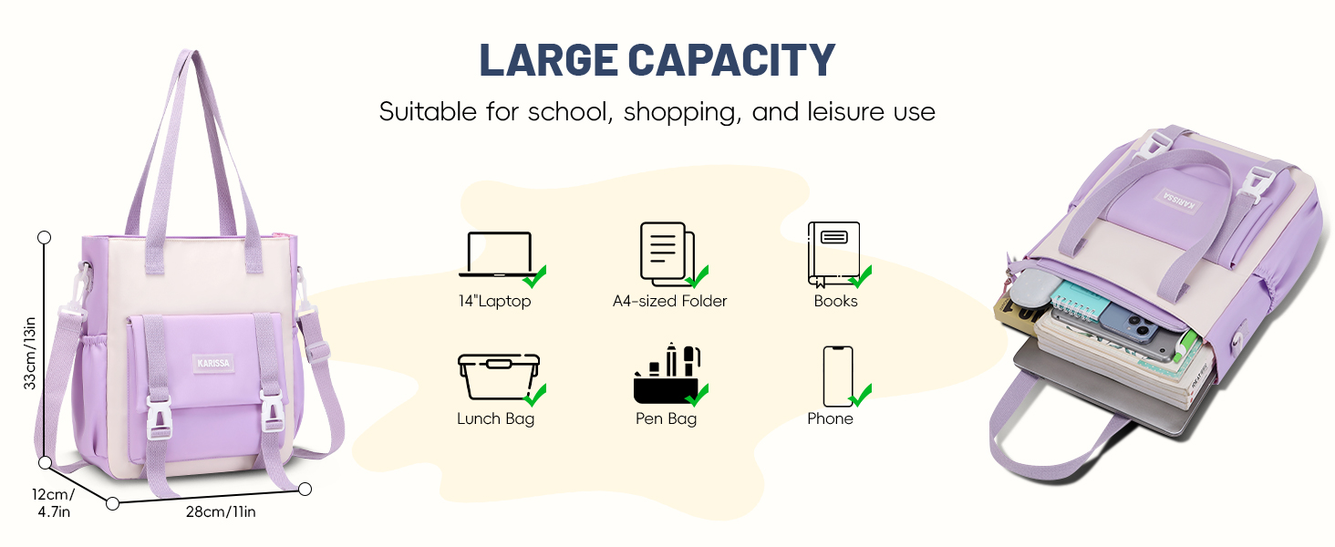 Шкільний рюкзак Tanou для підлітків, чорний, з пеналом та сумкою через плече, відділення для ноутбука 15,6 дюймів
