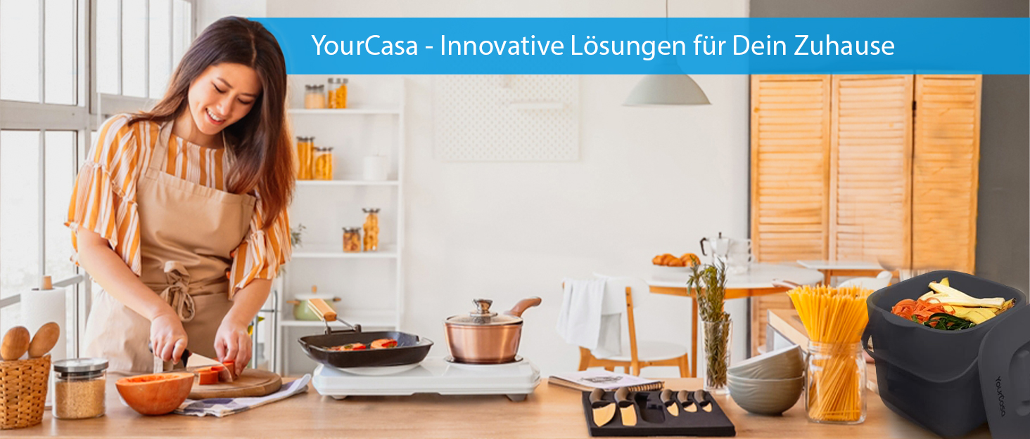 Смітник для ванної кімнати YourCasa® з кришкою Soft-close та внутрішнім відром, 5л, антрацит