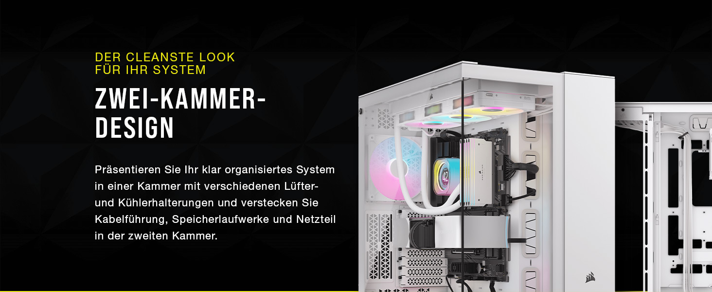 Корпус ПК CORSAIR 6500D Airflow: Mid-Tower ATX, без вентиляторів, чорний