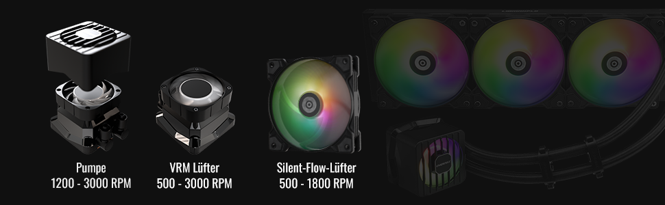 ENERMAX LIQMAXFLO 240 - Рідинний кулер для CPU з RGB підсвічуванням (LGA 1700, 1200, AM5, AM4) - Енермак