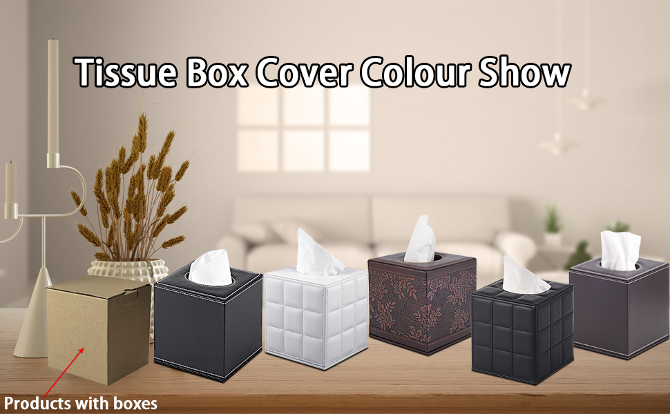 Скляна коробка для серветок прямокутної форми, тримач для косметичних серветок, органайзер для туалетного столика, ванної кімнати, авто, офісу, вінтажний стиль (чорний)