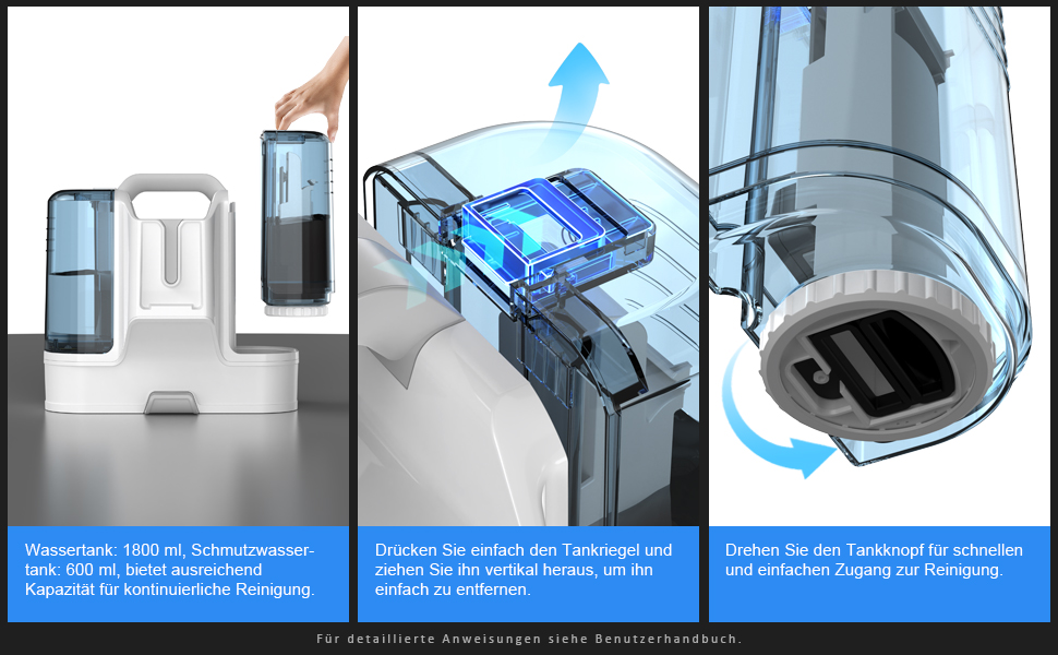 Пристрій для чищення оббивки та килимів: мокрий/сухий пилосос 450W для меблів, авто та диванів