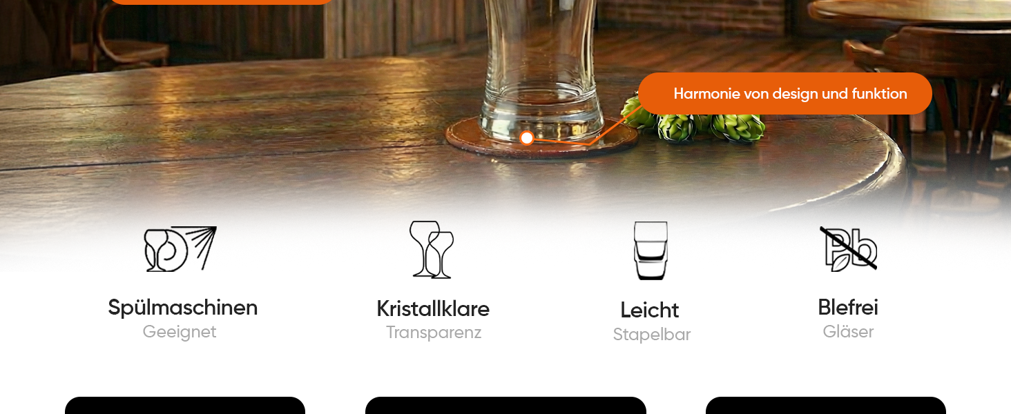 Набір пивних келихів NORDIC SCHILLER Premium Pint 6 шт, 570 мл, без свинцю, для пшеничного пива, Pilsner