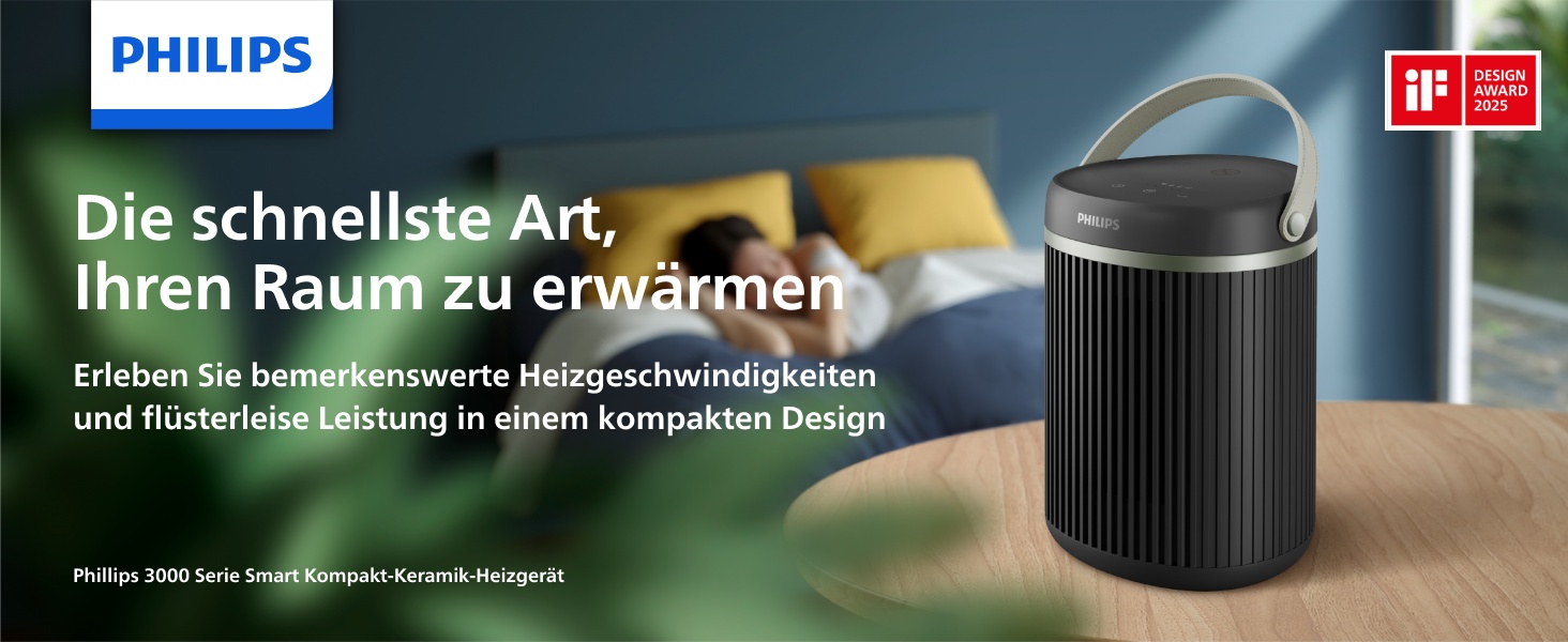 Керамічний тепловентилятор-товпіль Philips Smart 5000 серії, 2000 Вт, чорний