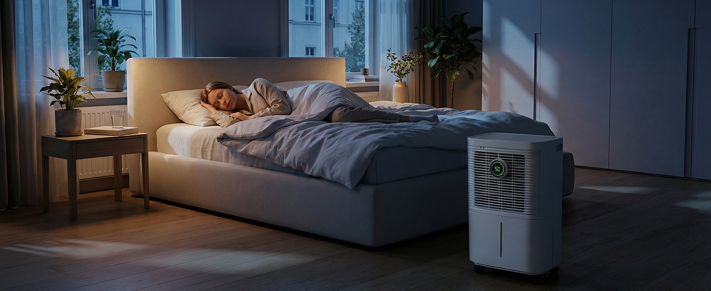 Електричний осушувач повітря 16л/24г з цифровим дисплеєм, таймером та безперервною подачею, для дому/підвалу