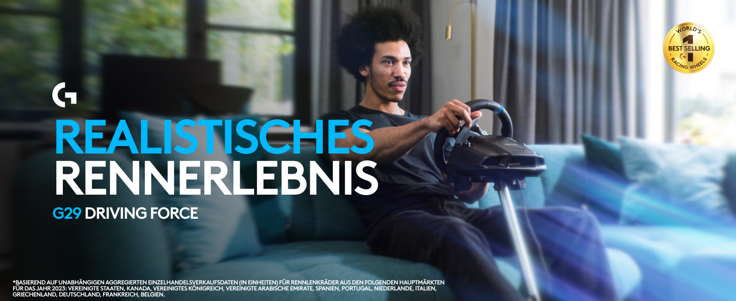 Руль Logitech G29 Driving Force з Force Feedback, 900°, шкіряний, педалі з нержавіючої сталі, для PS4/PS3/PC/Mac, чорний