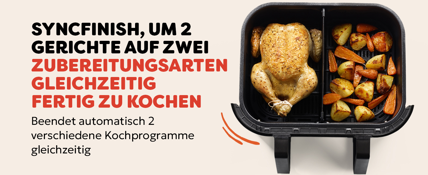 Фритюрниця електрична Instant VersaZone XXL 8.5л з двома камерами - аерофритюрниця, духовка, гриль, сушка, розігрів (чорна)