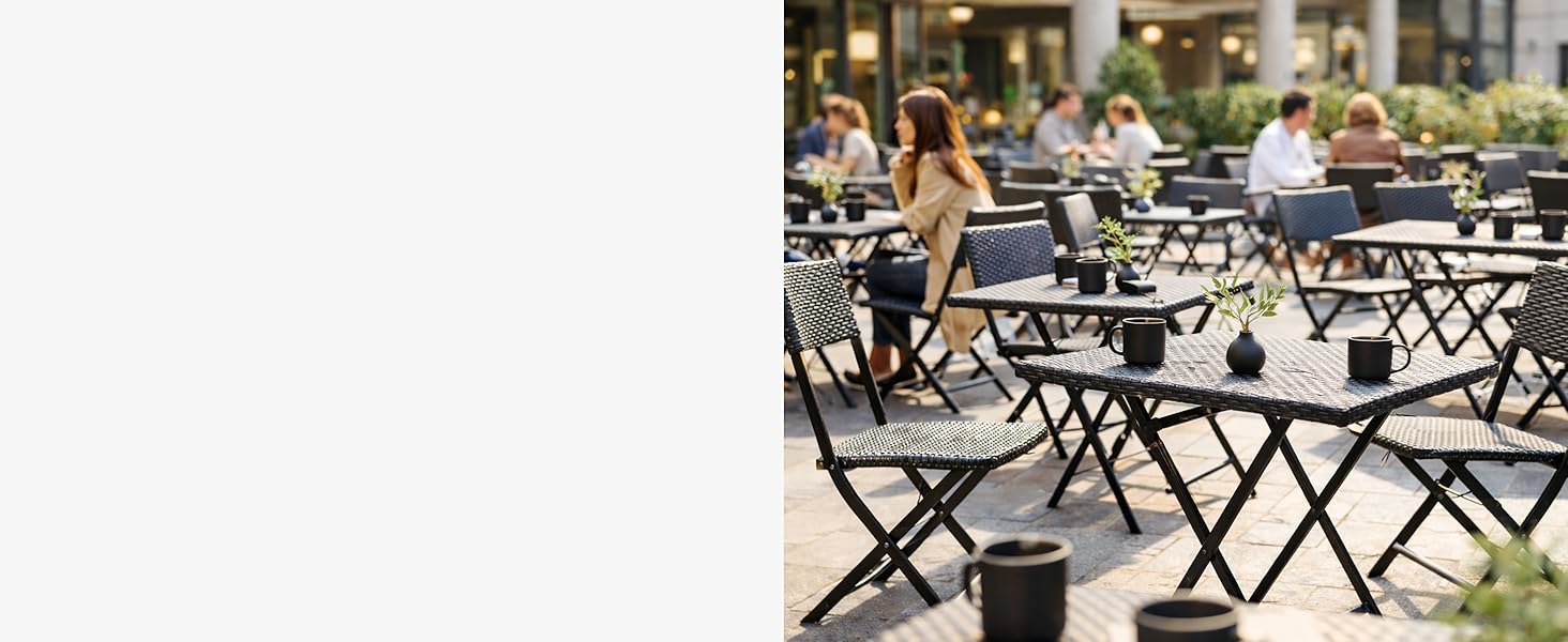 Складаний стіл Floordirekt Kobe для буфета, саду, тераси, балкона та кемпінгу - 183x76 см