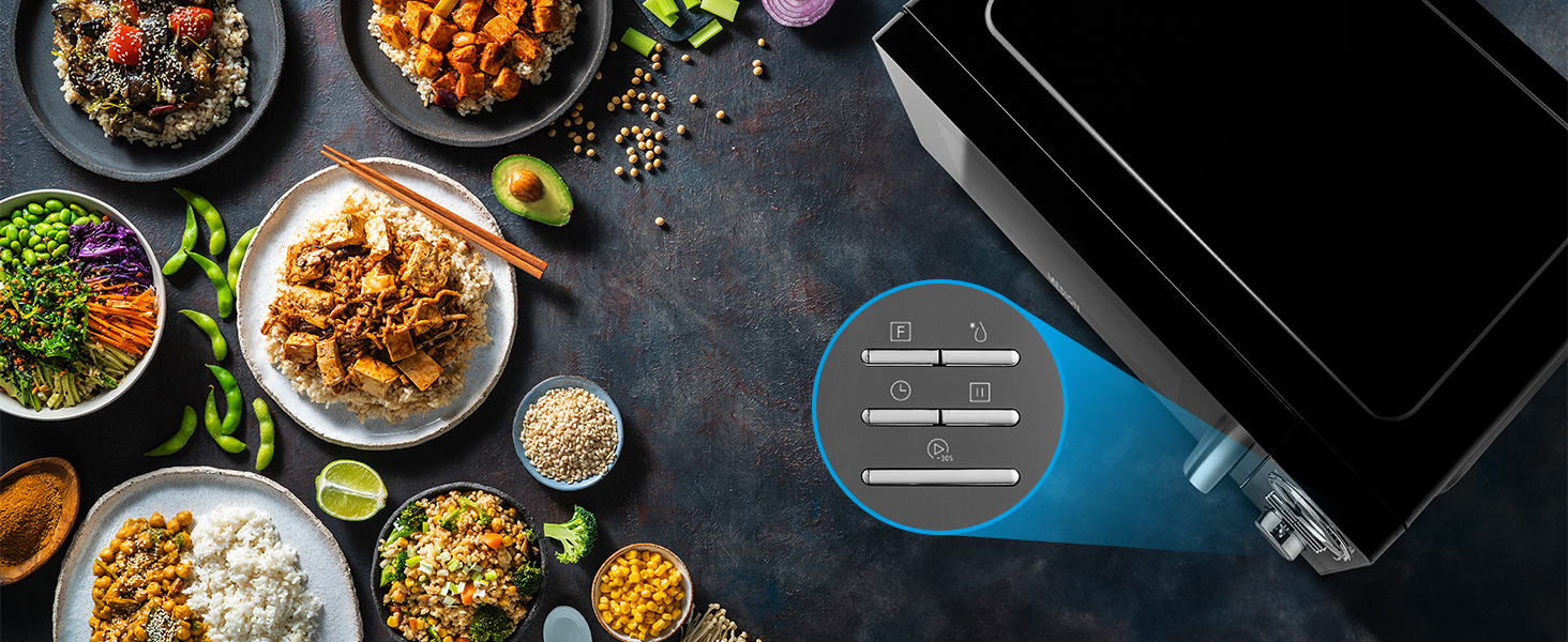 Мікрохвильова піч MEDION 3 в 1 з грилем та конвекцією (23 л, 900 Вт, 10 автопрограм, чорна) MD11493