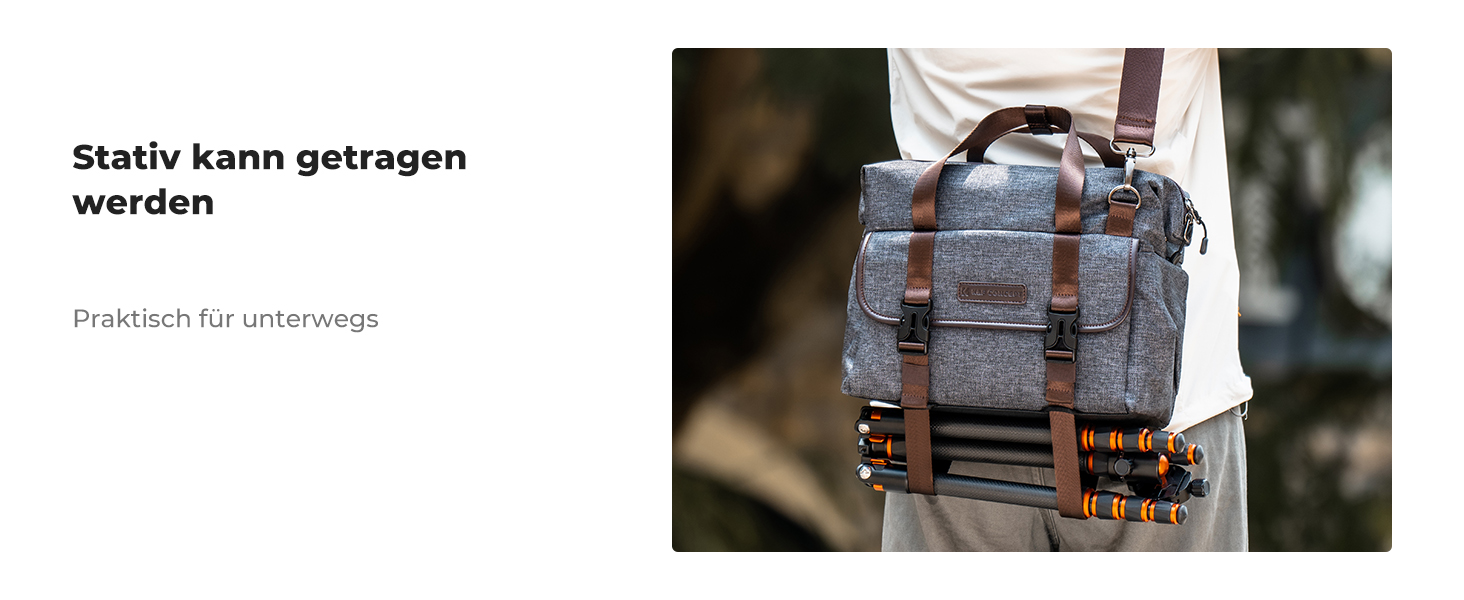 Сумка для камери K&F Concept, фотосумка для DSLR/SLR, сумка для фотографа з відділеннями для об'єктивів та аксесуарів, сіра