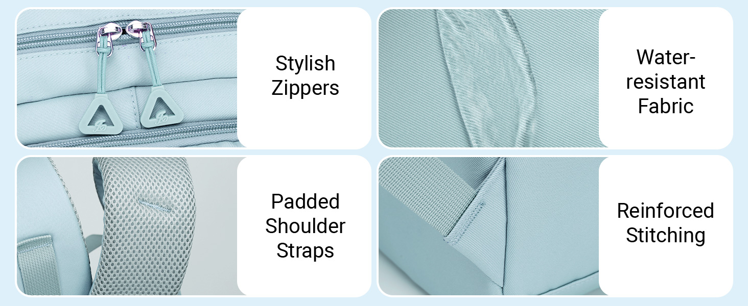 Шкільний рюкзак для дівчаток-підлітків: стильний та водонепроникний, 3-9 клас, для школи та подорожей, блакитний (8529)