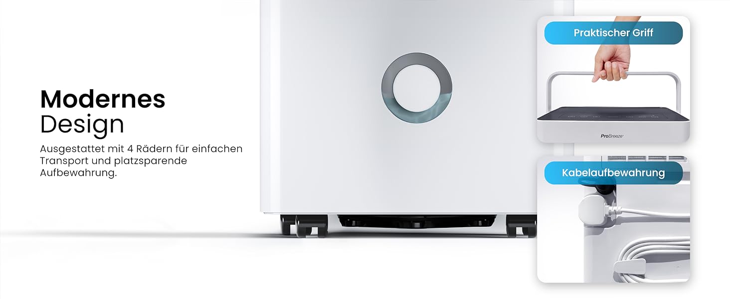 Про Breeze Зволожувач повітря 30л/24г - електричний з Wi-Fi та додатком - датчик вологості, 4л бак, таймер, шланг - від вологи та плісняви