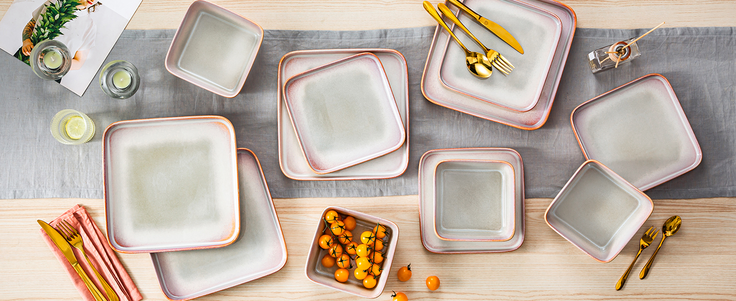 Набір посуду vancasso NEBULA з 12 елементів (4 сервізи), керамічний, для 4-12 осіб