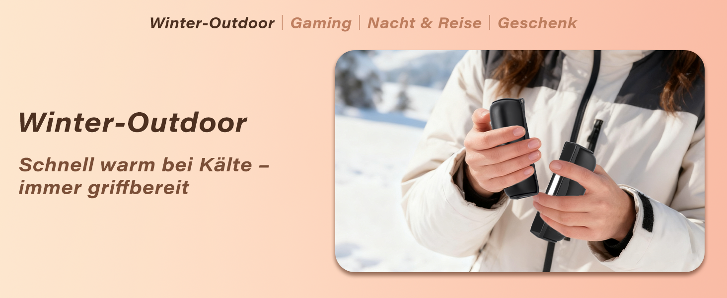 Електричний грілка для рук Citybee 10000 mAh з магнітною підключенням (2 шт.) - портативний нагрівач з підсвічуванням, 3 режими, до 55°C - для кемпінгу, туризму, активного відпочинку