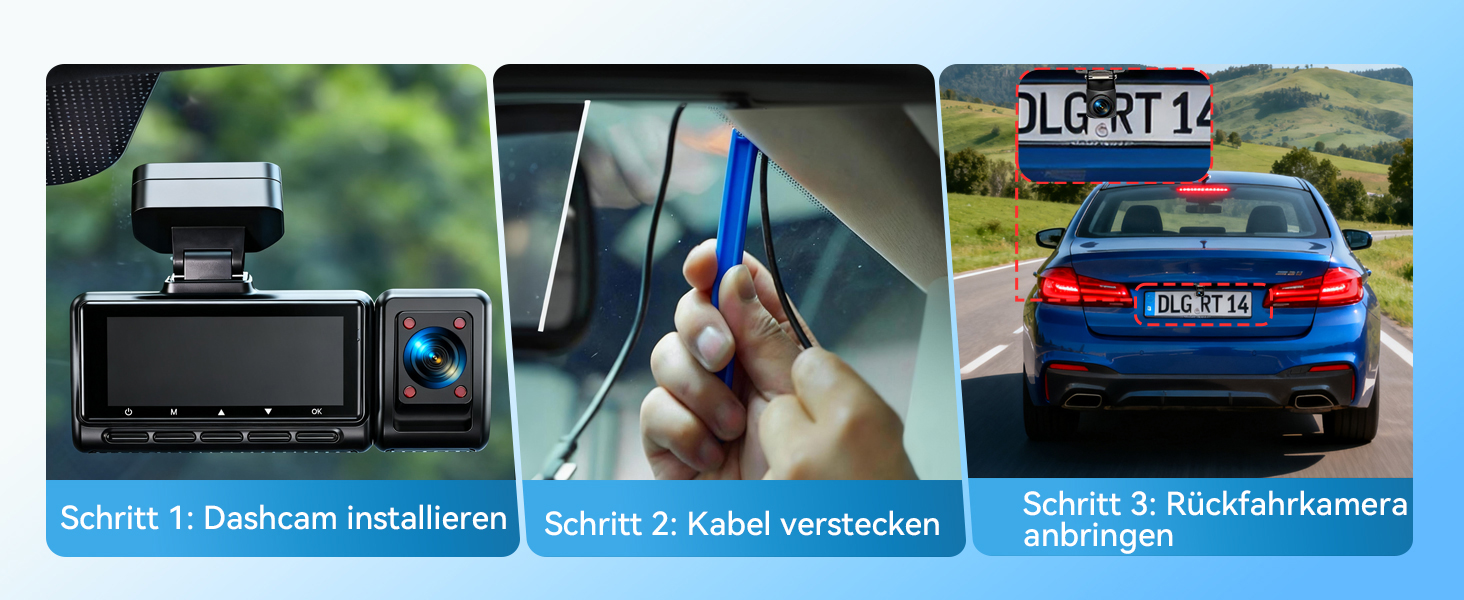 Автомобільний відеореєстратор 4K/1080P 4-канальний (передній, задній, внутрішні) з SD-картою 64ГБ, 3