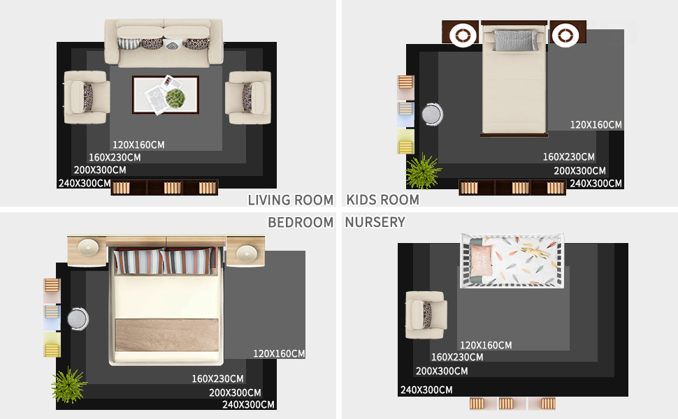 Теппих для вітальні Sour Lemon 160x230 см, сірий, для спальні, миючий, нековзний, великий, пухнастий, м'який, сучасний, килим для підлоги, килим-доріжка, сірий 160x230 см (Прямокутний)