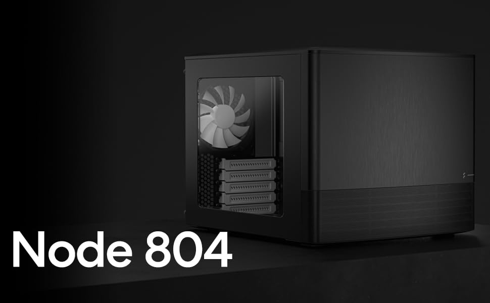 Комп'ютерний корпус Fractal Design Node 804 Black - mATX з високою продувністю та RGB підсвіткою
