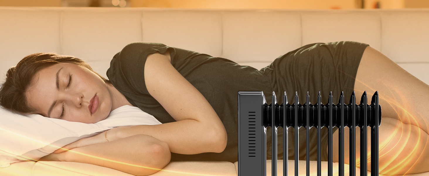 Масляний радіатор Tronitechnik® TT-OR 311 - чорний, 2500 Вт, 11 ребер, 3 режими, термостат, захист від перегріву