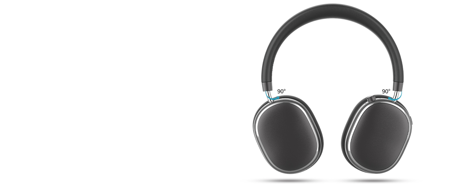 Навушники бездротові Bluetooth 6.0 NC95 з активним шумозаглушенням, регульованим колесом, 120+ годин роботи, персоналізація EQ через додаток, сірий