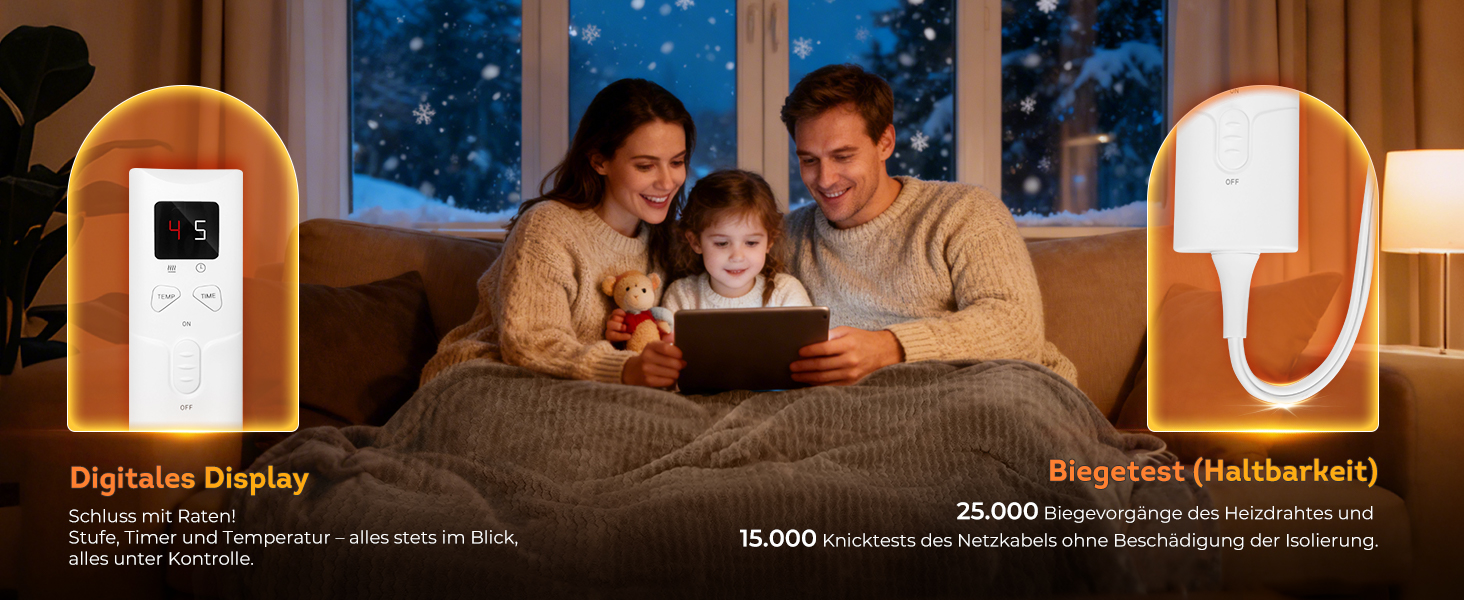 Електрична ковдра StarOnce 160x140 см для двоспального ліжка з 10 рівнями нагріву, автовимкненням, 2 пультами та захистом від перегріву. Можна прати в машині. Білий колір.