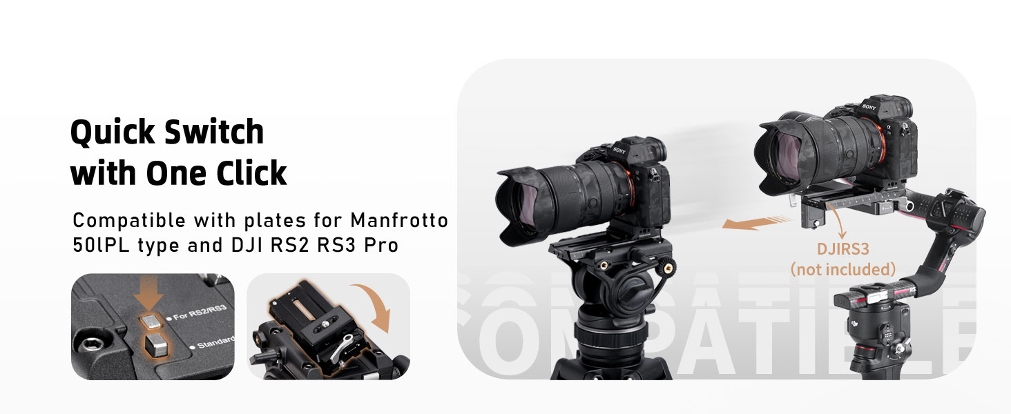 Штатив відео Cayer FA310H з моноподом K10 та рідкосильним кріпленням - швидкозатискачі ніг, швидке регулювання, вантажопідйомність 10 кг, алюміній, 2 швидкознімні пластини, ручка для переноски - для DSLR, бездзеркальних камер, відеокамер