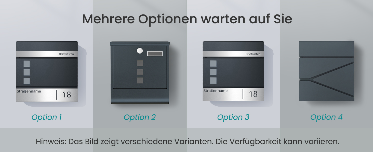 Поштовий ящик SONGMICS XXL з газетницею, антрацит, 37x37x10.5 см, з ключем, захист від реклами, сучасний, для дому та саду