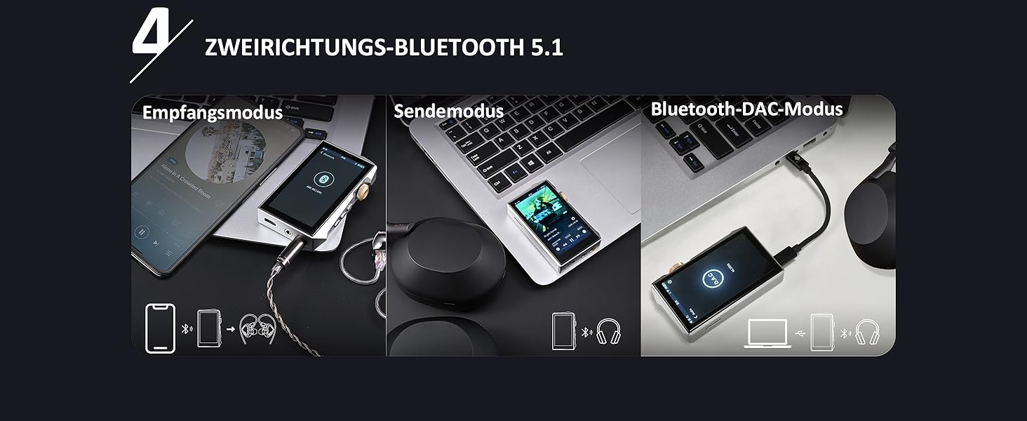 Hidizs AP80 PRO MAX: Hi-Res MP3 плеєр з Bluetooth, Wi-Fi, DLNA, AirPlay, DAC ES9219C, MQA 16X, DSD256, PCM 384kHz, підтримка SD до 2TB, Чорний