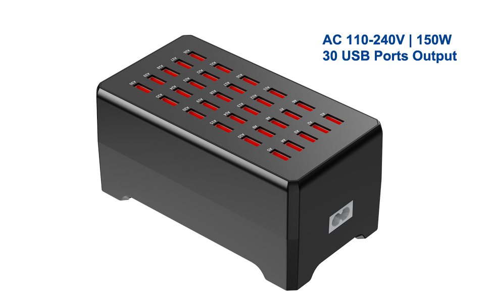 USB-станція зарядки 30 портів 150W/30A для смартфонів, планшетів та інших пристроїв
