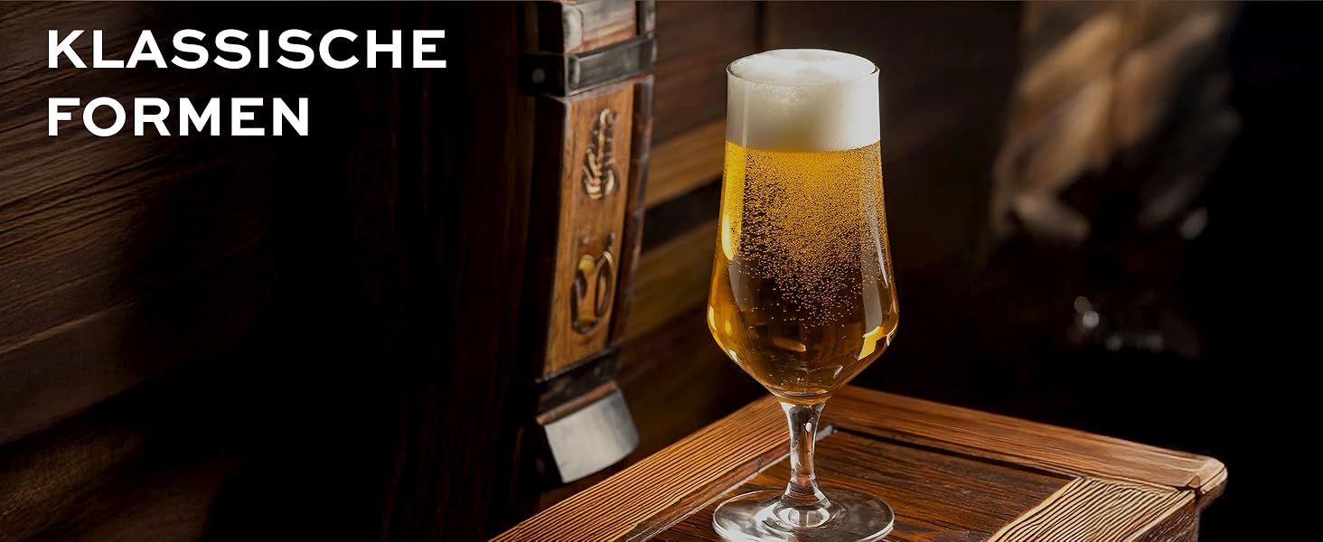 Набір келихів для пива Stölzle Lausitz Grand Cuvée 6 шт, 390 мл – Кришталеві келихи для Pilsner та іншого пива, Німеччина