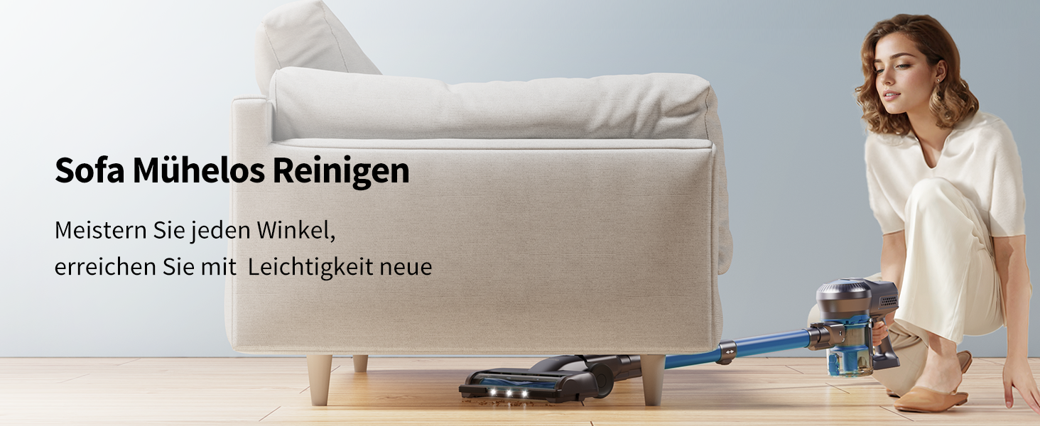 Kalado KCV500 Бездротовий акумуляторний пилосос, 23kPa потужність всмоктування, ультралегкий, 6-в-1, час роботи 35 хв, для тварин, килимів, твердих підлог