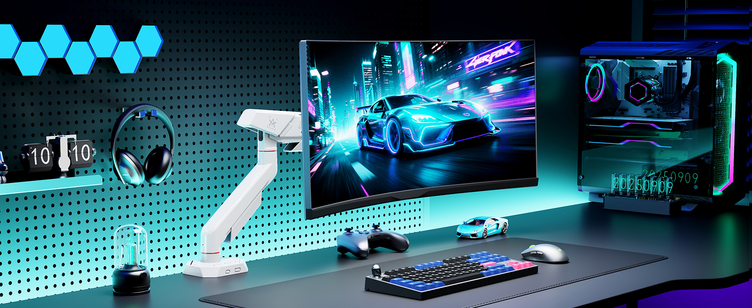 Кронштейн для монітора ARES WING для плоских та вигнутих екранів 17
