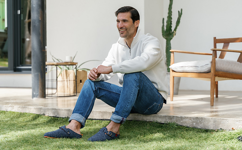 Тапочки Andrés Machado Unisex Dynamic, сірий та жовтий, 43 EU