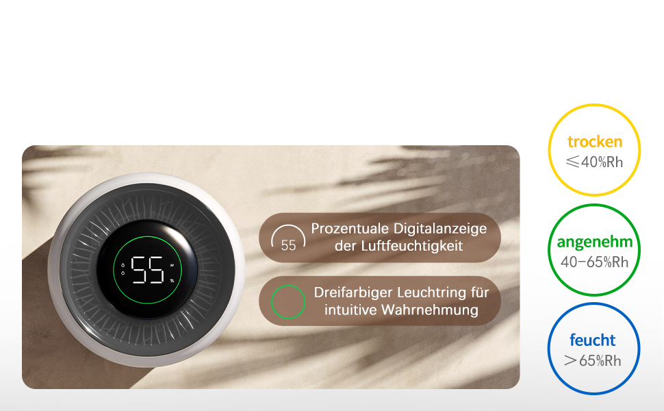 Зволожувач повітря Kaltverdunstungs Raumbefeuchter: без туману, для алергіків та вагітних, 4,5L