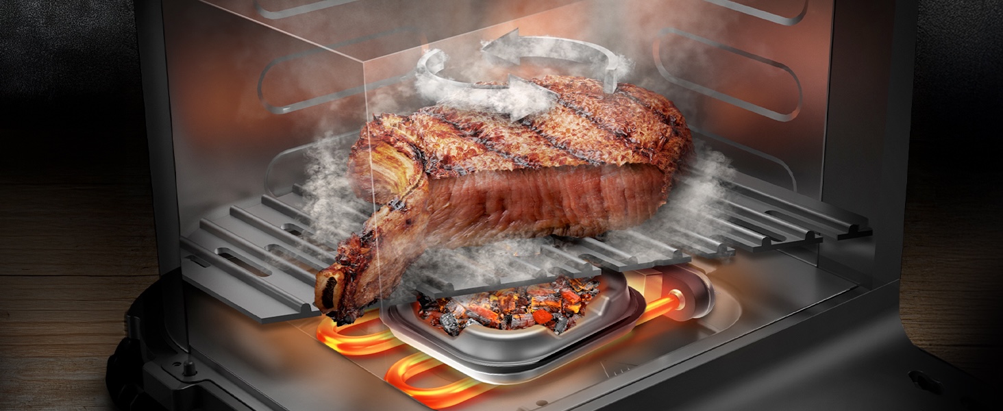 Фритюрниця Cecotec Cecofry & Grill Smokin' 6500 Plus 6.5л з грилем та функцією копчення, 2200 Вт, чорна