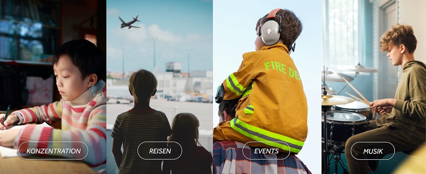 Schallwerk® Kapselgehörschutz Kiddies: Навушники для захисту вух для дітей | Навушники для захисту від шуму, преміум-якість, mini, для повсякденного використання та заходів (Унікорн Дасті)