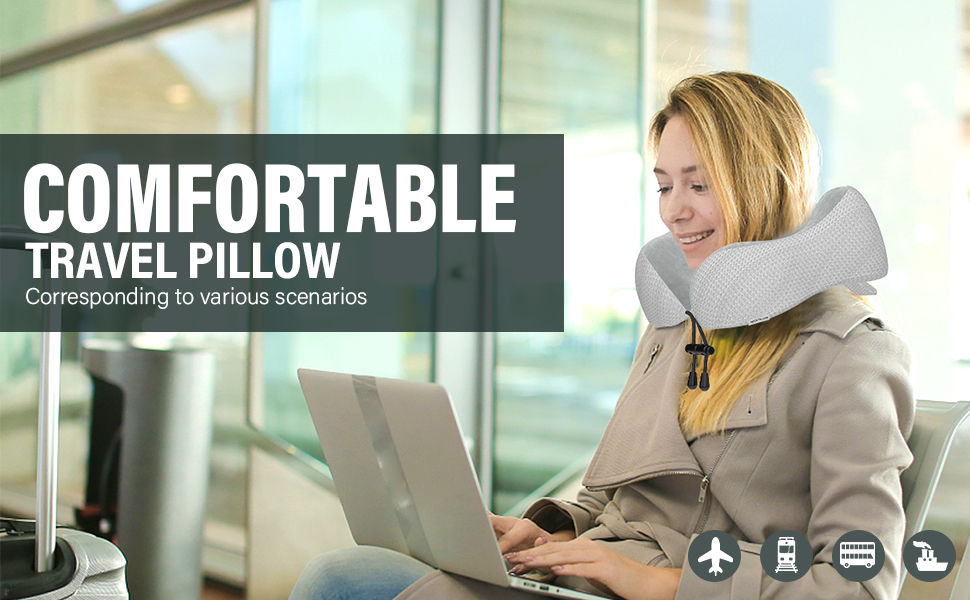 Подушка для шиї у вигляді ховрашини Memory Foam для подорожей - комфортна підтримка шиї під час подорожей літаком, автомобілем