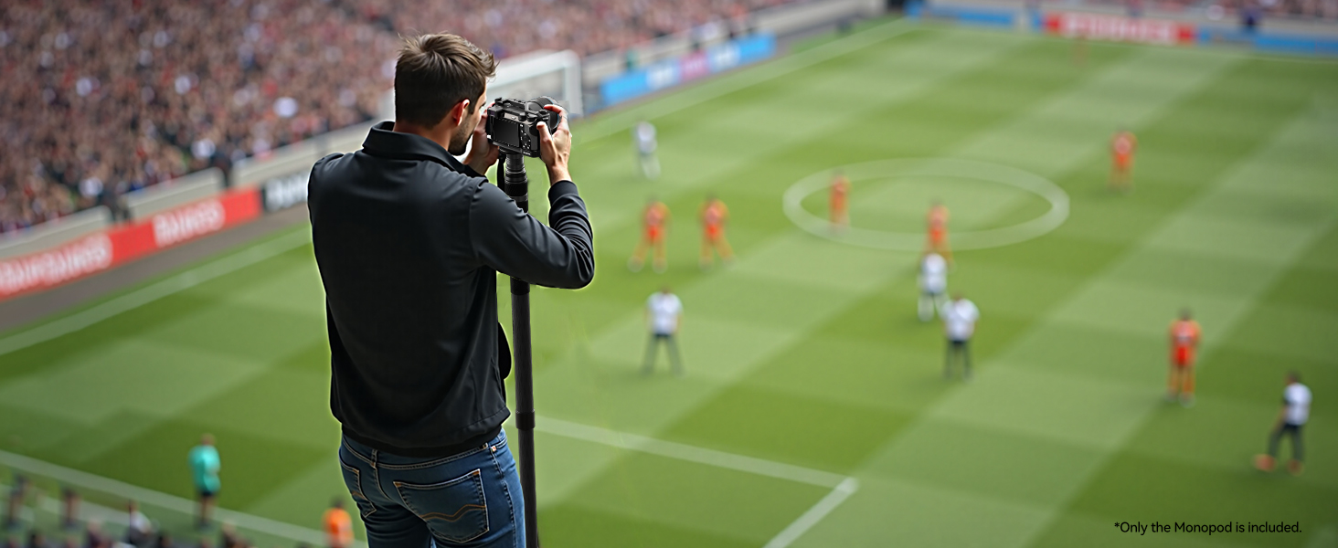 SIRUI Монопод з вуглецевого волокна з швидкою системою | 165 см, професійний, 3-в-1, вантажопідйомність 10 кг, для DSLR та відео (SVM-165P)