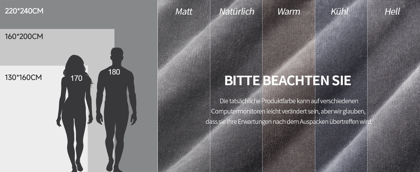 Плед KANKAEU теплий та м'який, 160x200 см, фланель та шерпа, для дивана/ліжка, зимовий, машинне прання (Антрацит)