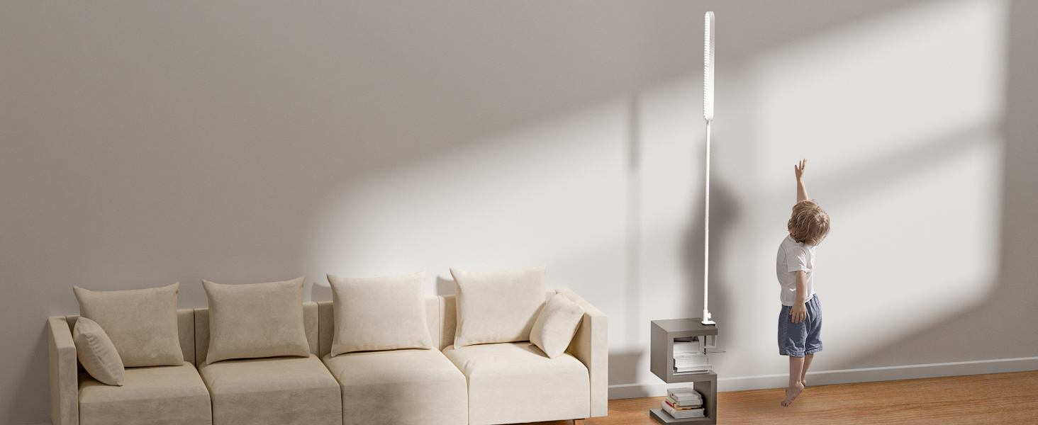 SKYLEO LED Desk Lamp with Adjustable Gooseneck - 80cm Height, 5 Color Modes, 11 Brightness Levels, Timer & Memory Function, 12W, Clamp-On Design