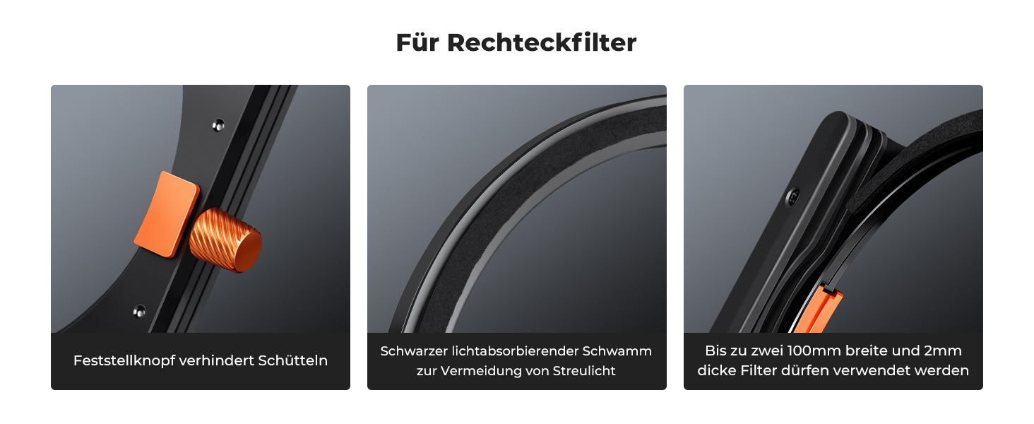 Набір фільтрів K&F Concept Nano-X: квадратний фільтр, ND1000, фільтр-утримувач, 8 адаптерних кілець