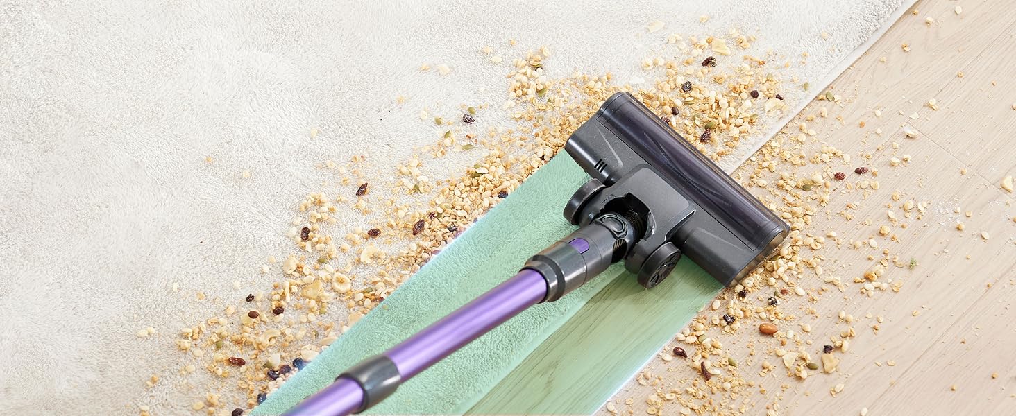 Бездротовий акумуляторний пилосос Vexilar V8PRO 6-в-1: для твердих поверхонь, килимів та шерсті тварин. 35KPa, 45 хв роботи.